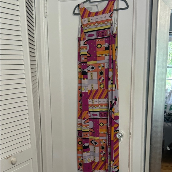 Donna Morgan Multicolor Geometric Maxi Dress - Picture 1 of 1
